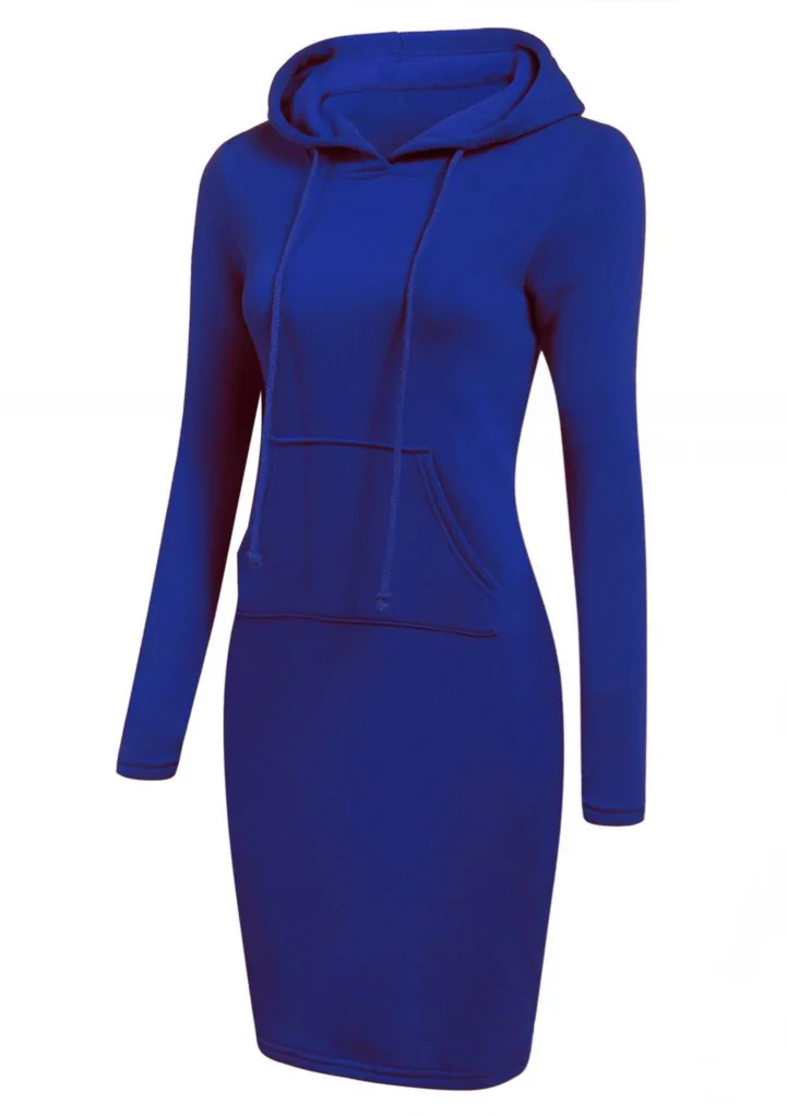 XWJ106 hot selling Solid Color Knitted Autumn Winter Women Hoodie Dress Women