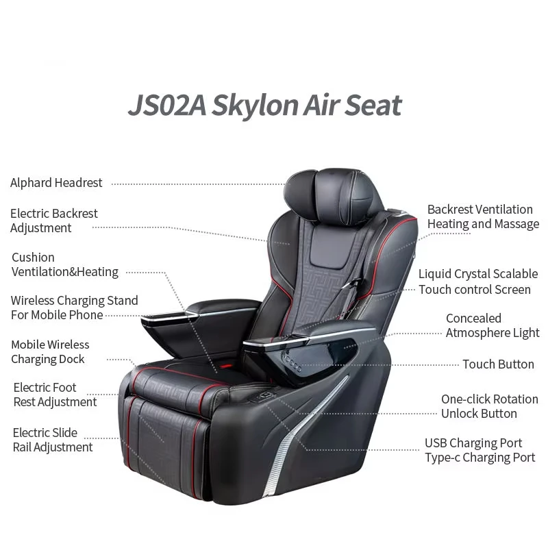 Manufacture Car Interior Seat Upgrade Four-seater Electric Adjustable Luxury Car Seats Body Kit For Nissan Patrol Y62 Model Sea