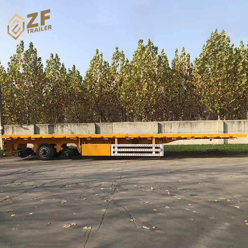 New and Used Tri-axle 40 feet Flatbed truck trailer and used 40ft flat bed semi trailer for sale
