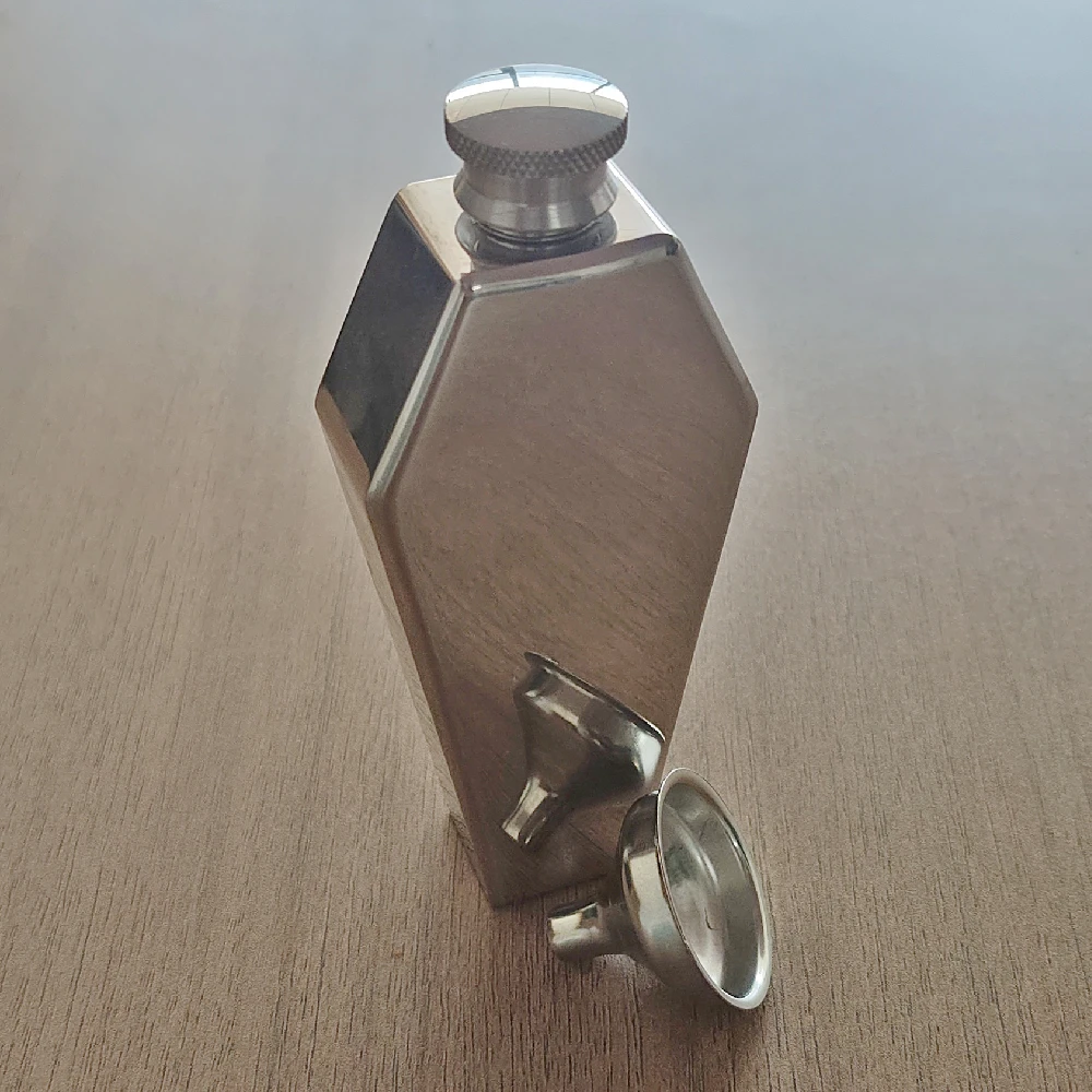 CNFLASK Factory Custom Stainless Steel Alcohol Flask Coffin Flask For Gift