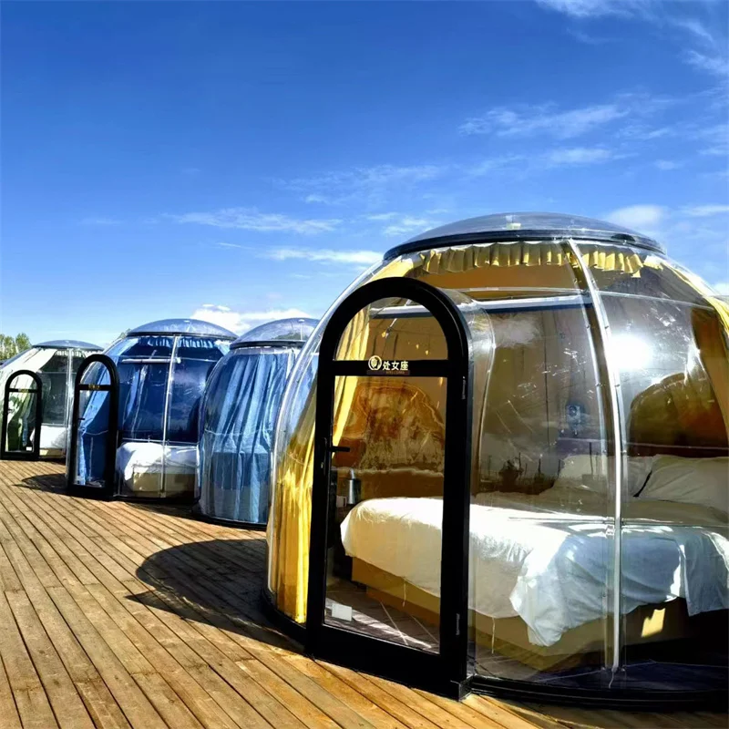full house outdoor glass price with bathroom tent bubble garden dome houses