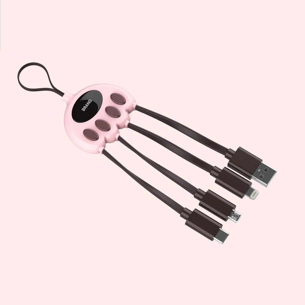 Самая низкая цена 4 в 1 Usb2.0 кабель для зарядки телефона светодиодный магнитный зарядный usb-кабель