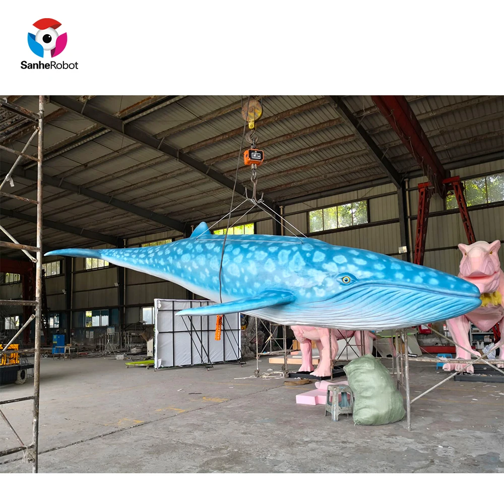 Большие размеры Высокая моделирования из силиконовой резины голубых китов модели
