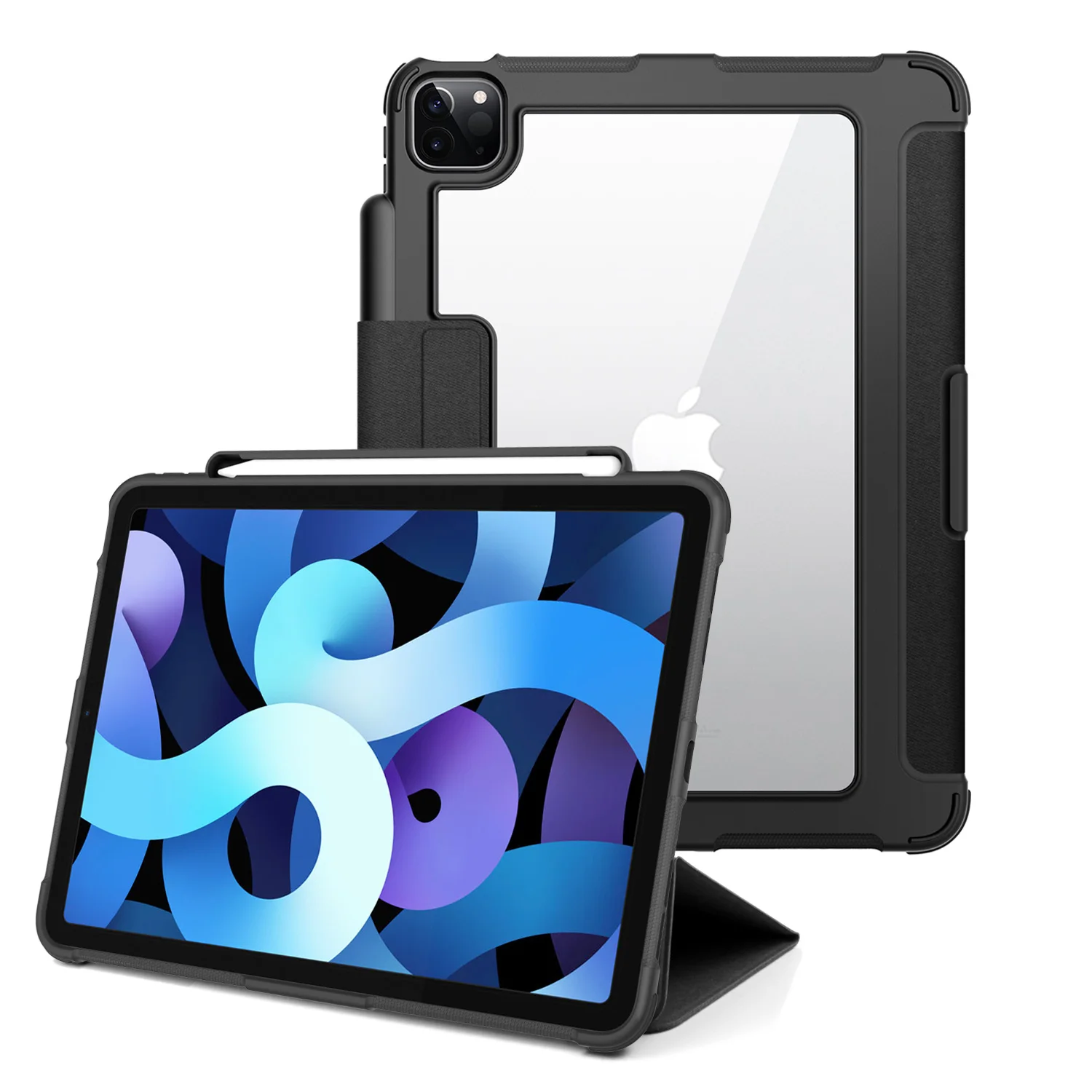 New 11-inch Pencil Holder Magnet Cover Trifold Magic Smart Magnetic Case for iPad pro 11 inch Air 10.9