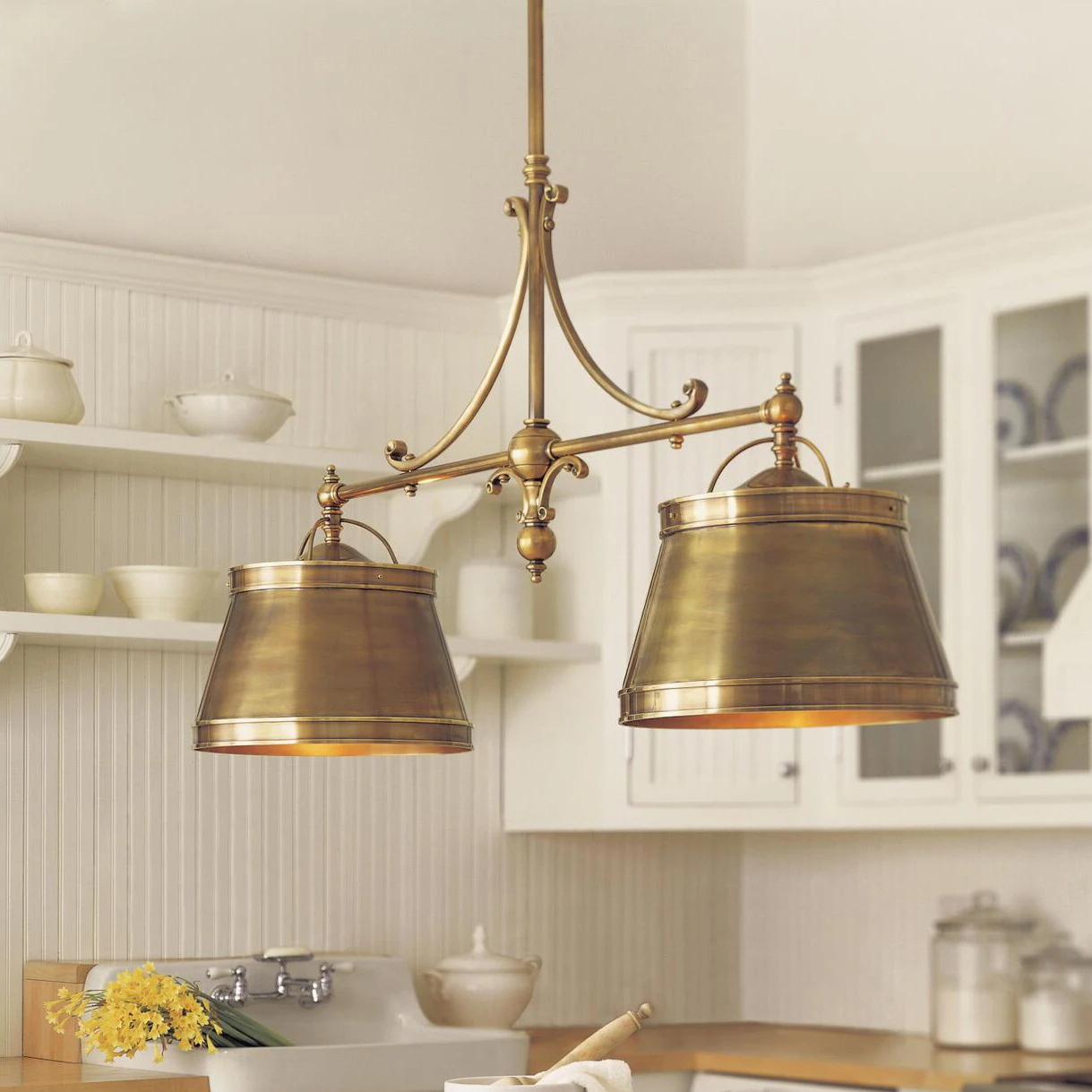 1:12 Scale Battery Operated LED Farmhouse Pendant Light Dollhouse Miniature Lights Accessories