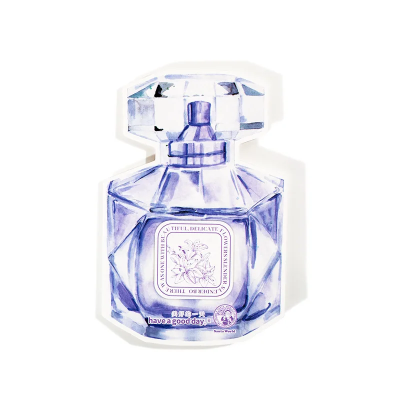 20pieces/pack Flower Gilding Label Cambric Paper Stickers Flower Rhyme Law Series Material Stickers Decoration 8Models