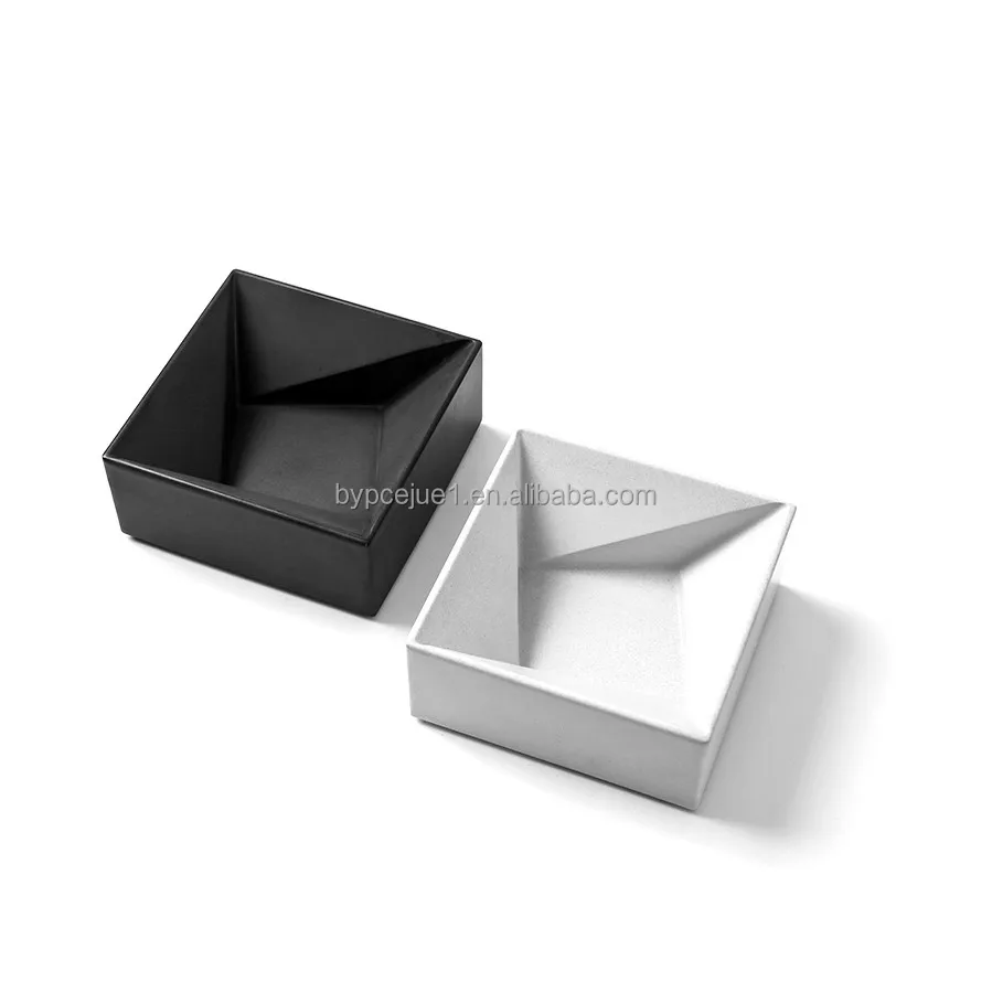 Classic Square Multifunctional Cigar Ashtray Custom Shape Logo Men Business Promotional Gift Office Ceramic Marble Ashtray