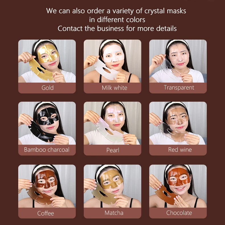 Whitening Coffee Hydrogel Moisturizing Sheet Anti Wrinkle Collagen Crystal Facial Mask