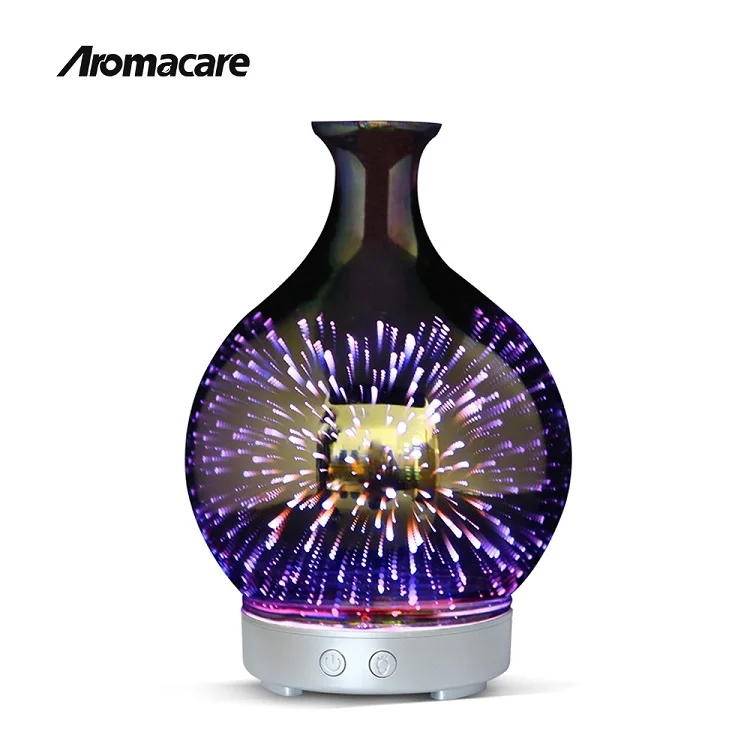 100 Ml Terrarium Humidifier 3D Light Multicolored Glass Ultrasonic Aroma Diffuser