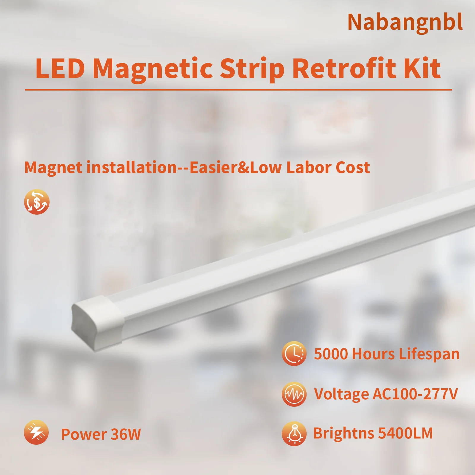 Led magnetic retrofit kit strip 36w 3000K/3500K/4000K/4500K/5000K CCT 150LM/W short delivery time retrofit kit strips