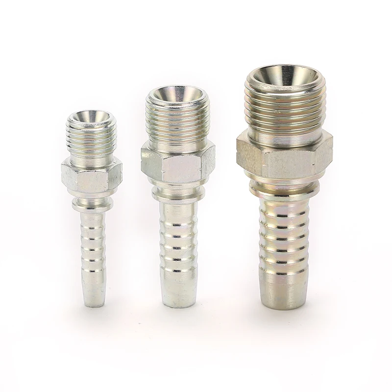 Large Stock Hydraulic Hose Fittings BSPP 60deg Cone Seal Male Hose Fittings