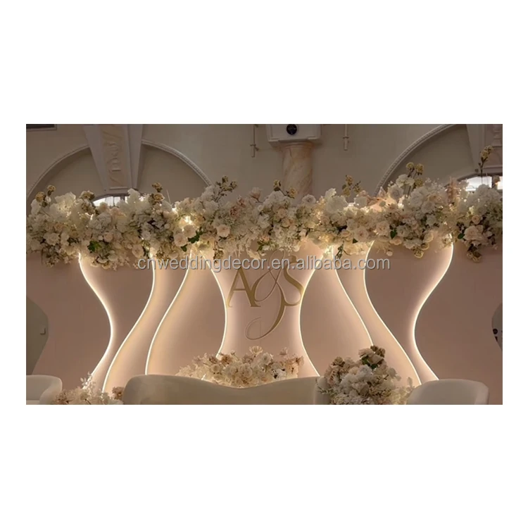 Фабричный дизайн трехмерный свадебный фон декорации сцены светлый акриловый