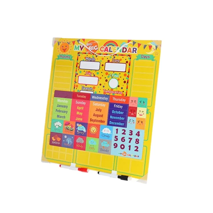 
2020 Funny Magnetic Calendar Time Weather Learning Kids Educational Game For Toddler 