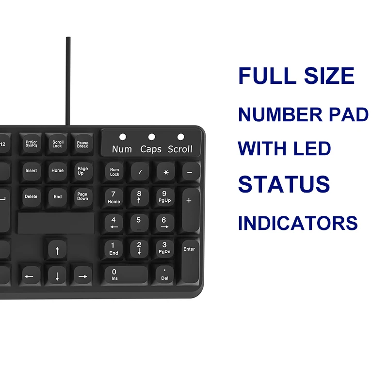 Wholesale Best Cheap Ergonomic Multi Language Layout USB Wired Office Keyboard For Computer Laptop
