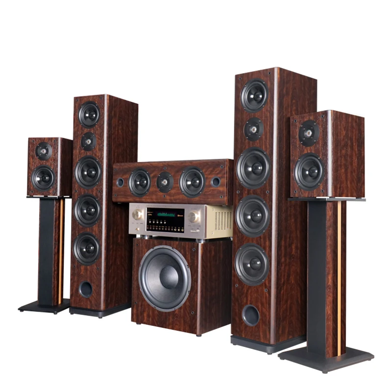 Система для домашнего кинотеатра Little Cyclone 2 USB SD FM с деревянными басами Беспроводная оптическая Коаксиальная система сабвуфер динамик 7 1