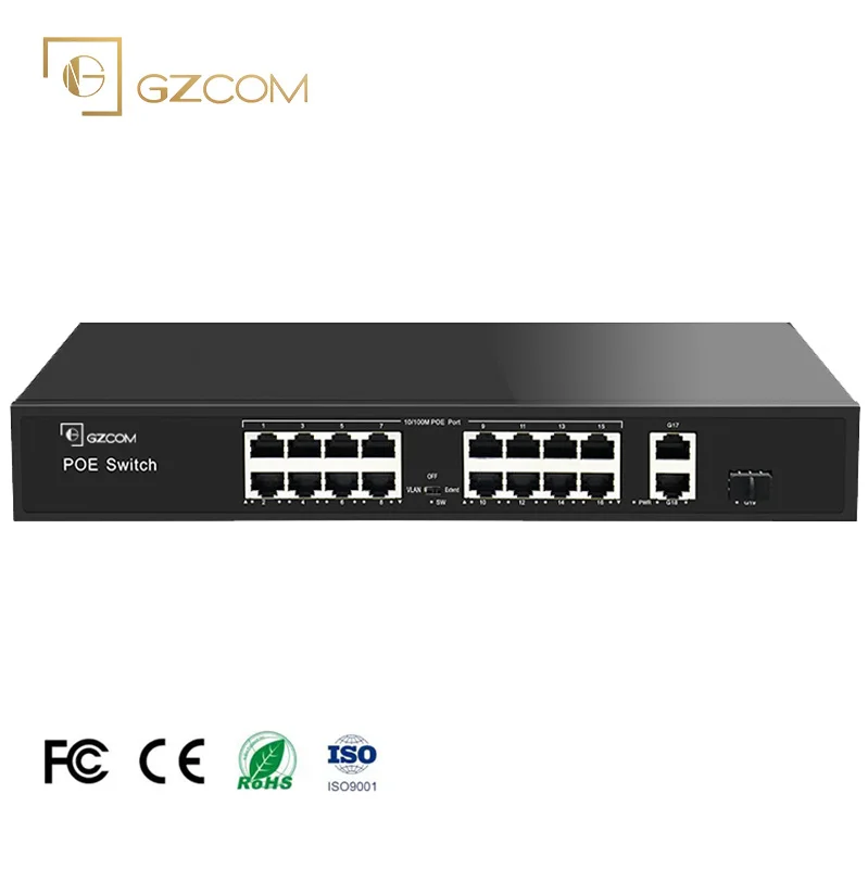 Factory OEM 4 8 16 24 32 48 Port Gigabit 250 meters extend Network Ethernet Poe Switch For CCTV Camera