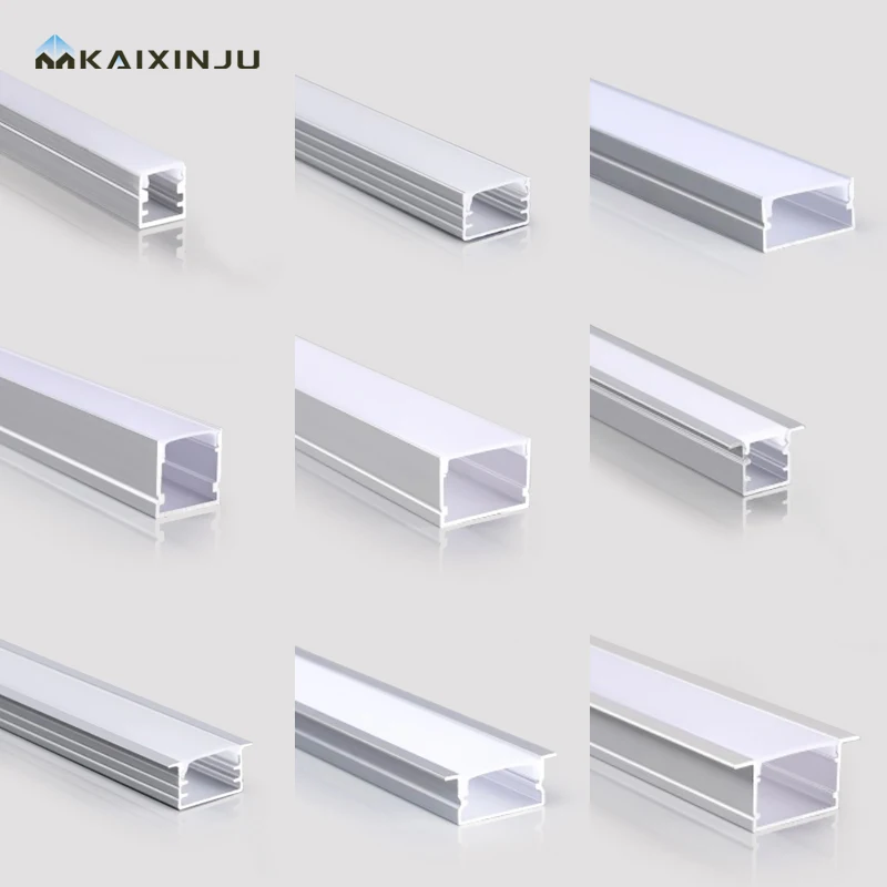 KXJ Aluminum Extrusion Profile Trimless Led Profile Strip Led Channel Recessed Drywall Led Aluminum Profile For Ceiling Wall