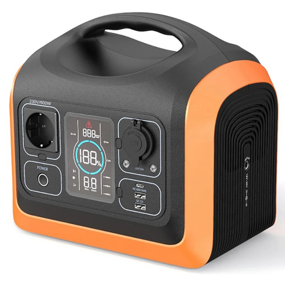 SOUOP 600W 595Wh Portable Power Station EU Socket 600 W 230V LiFePO4 Solar Tragbare Powerstation For Outdoor Camping