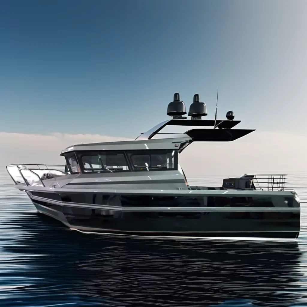 CE approved 25ft 7.5m high speed fully welded XL closed luxury Cabin aluminum Fishing Boat