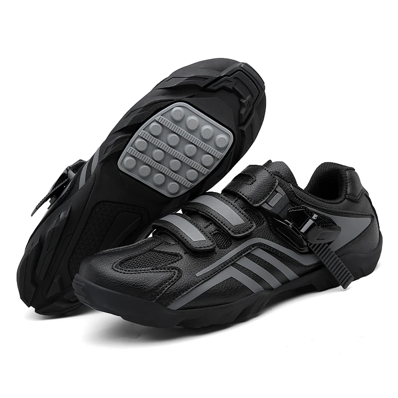 Lightweight breathable synthetic leather sports shoes for mountain anti slip bicycle manufacturers