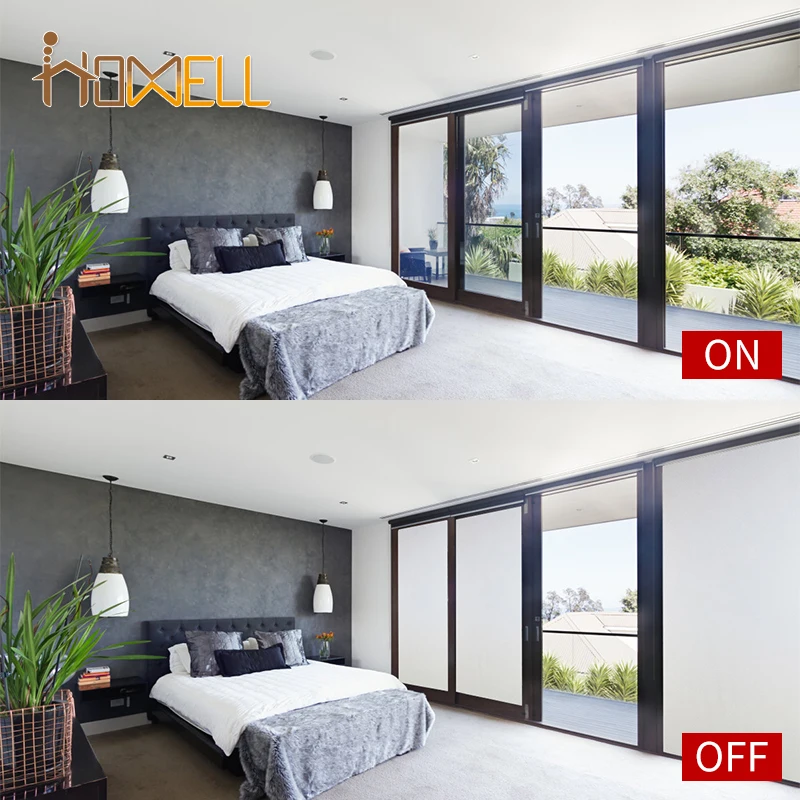 Energy Saving Opaque-transparent Smart Glass For Personal House Smart Film Glued To Window