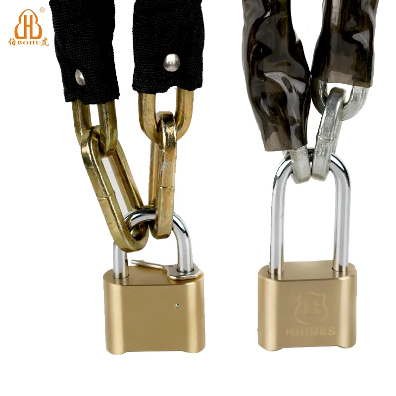BOHU Heavy Duty Digital 4 Digit Code Waterproof Luggage Travel Lock Anti-theft Combination Padlock with chain