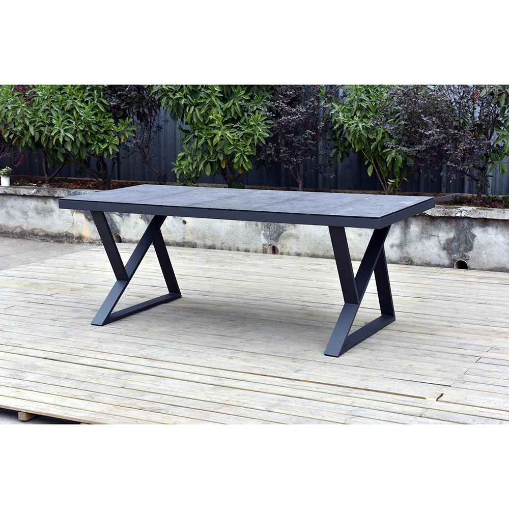 Modern Luxury Rostfest Powder Coating Aluminum Frame Garden Rope Aluminum Dining Chair