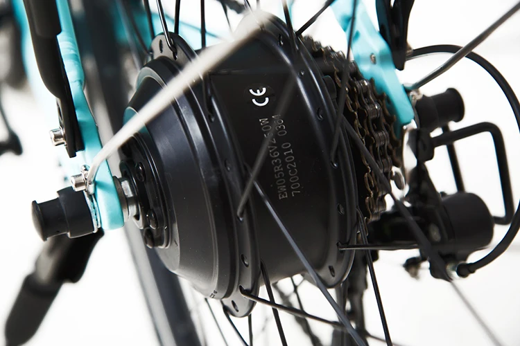 2024 New 250W Shimano 7 Speed Women Electric Bike Aluminum Alloy Electric City Bike E Bike 350W