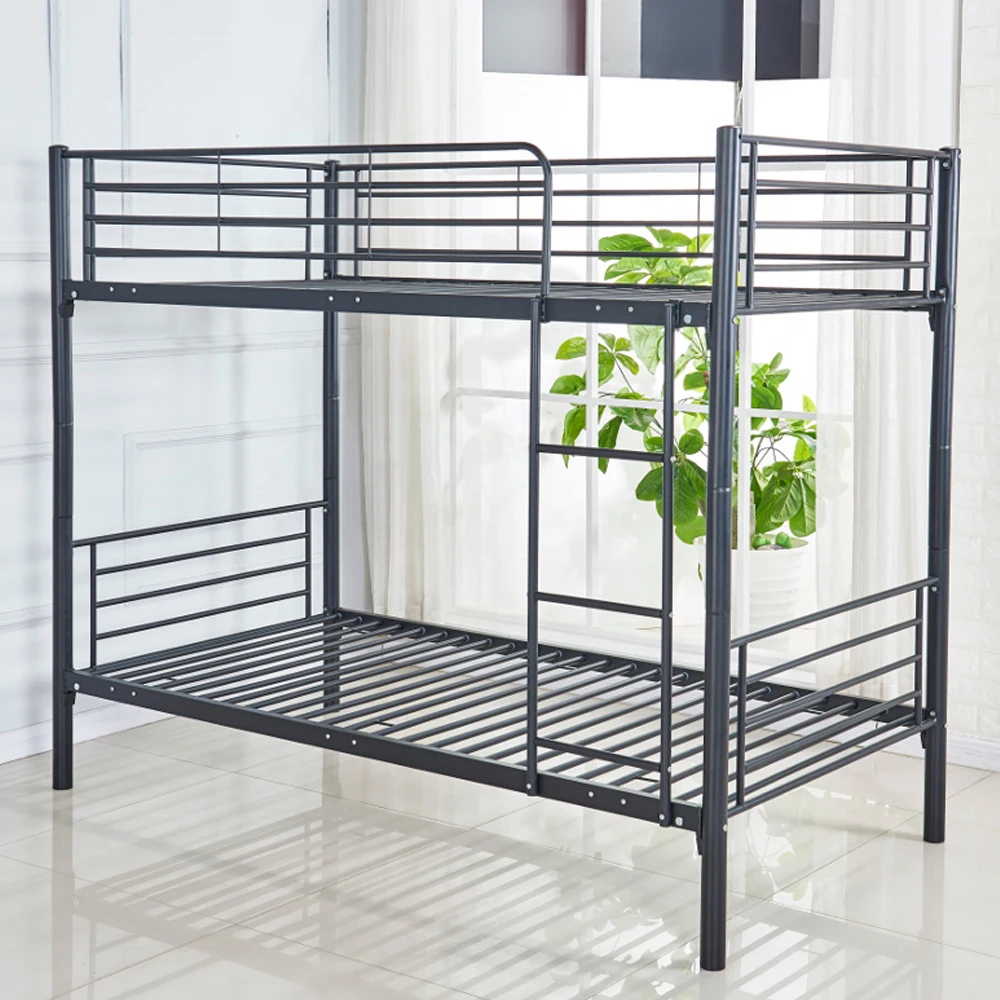 3FT High Bed with Twin Ladders and Safety Guardrail, High Sleeper & Household Space Saver, Metal Bunk Bed Loft Frame for Boys Gi