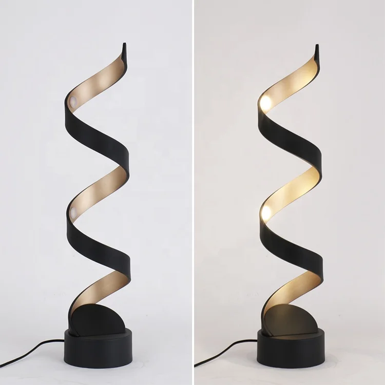 
Artpad Creative Art Personality Modern Decoration Spiral Shape Led Table Lamp Bedside Lamp For Bedroom Living Room 