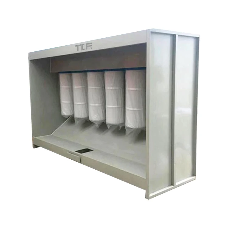 Manual electrostatic powder coating Booth with powder recycling function