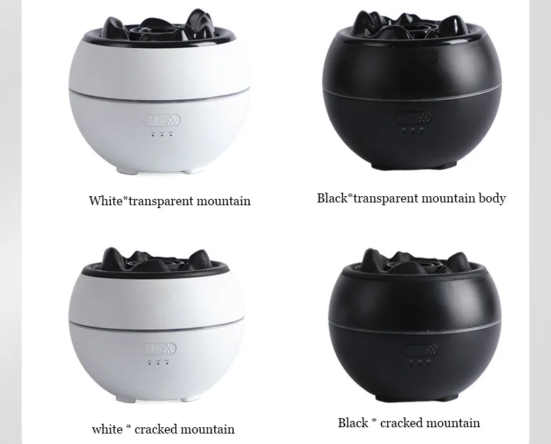 2024 New Ultrasonic Volcano Vaporizer Aroma Diffuser Humidifier with 3D Flame with Intelligent Timing Function for Home Office