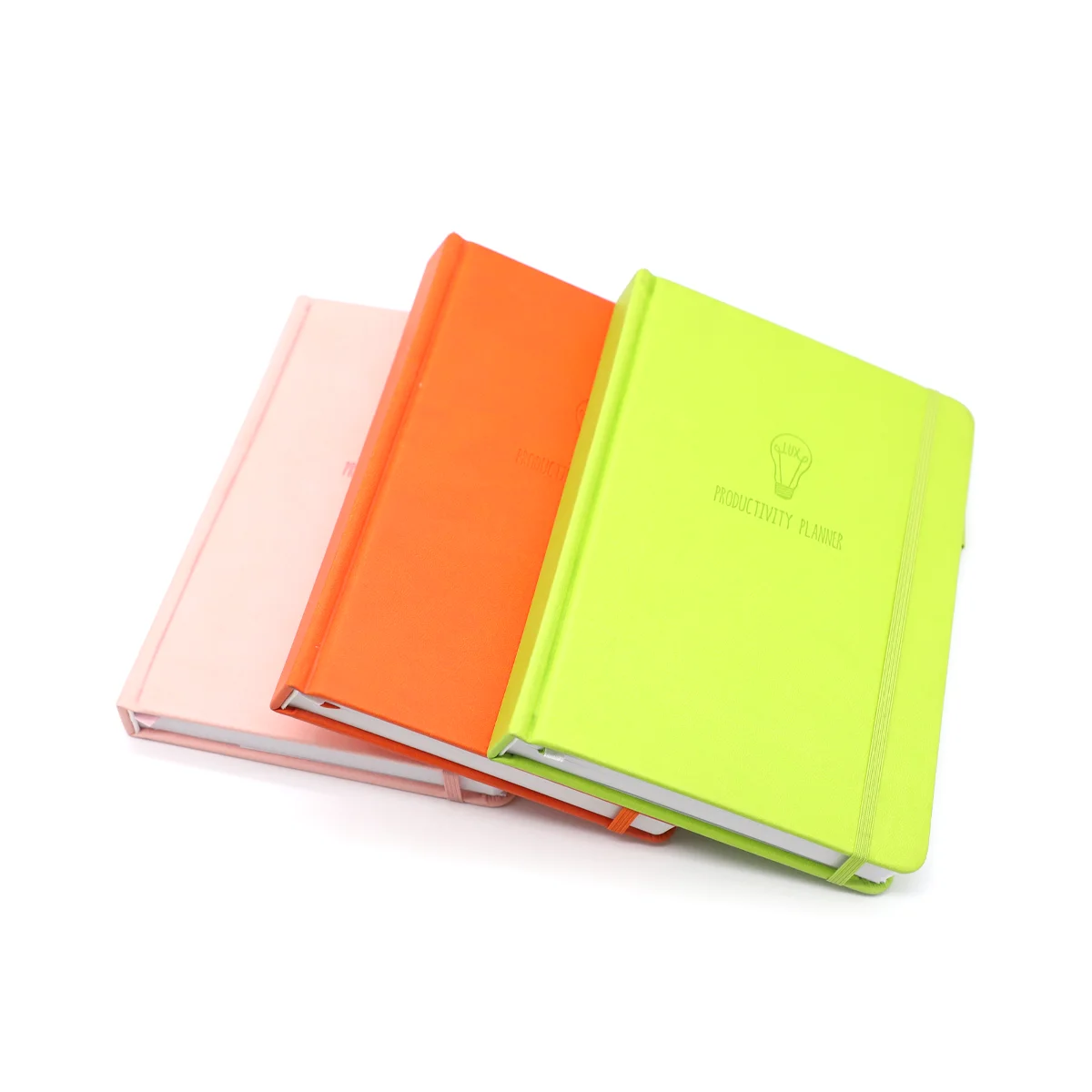 2022 Latest custom printed A5 Pu leather cover grid dot notebook sticker bullet diary with elastic band