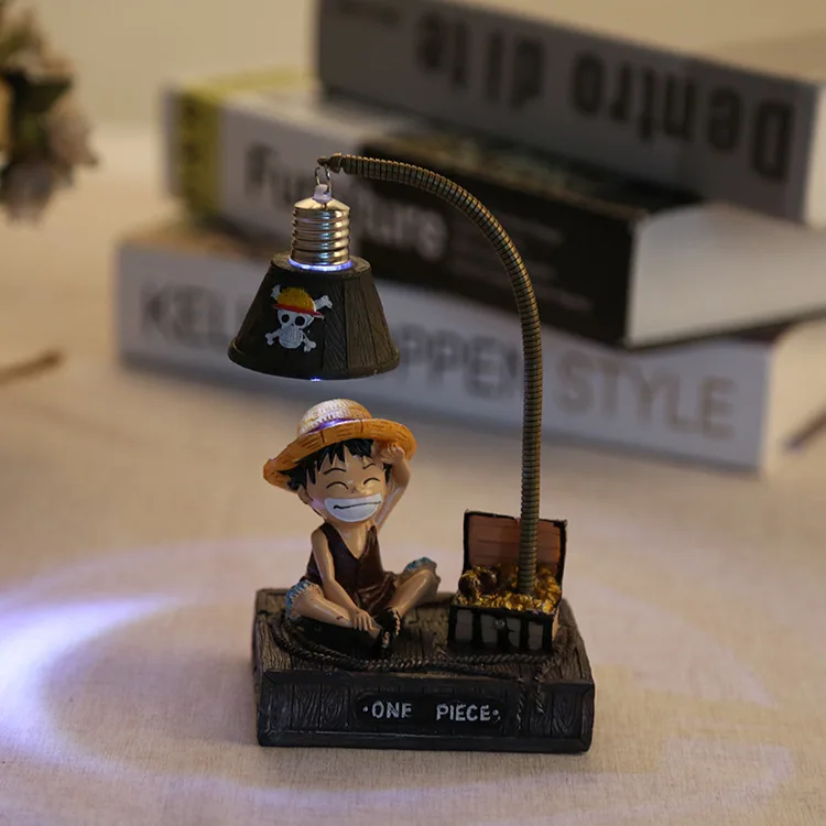 JM Anime One Pieces Luffy Chopper Night Light Ornament Hand-run Home Desktop Lamp Craft Student Gift