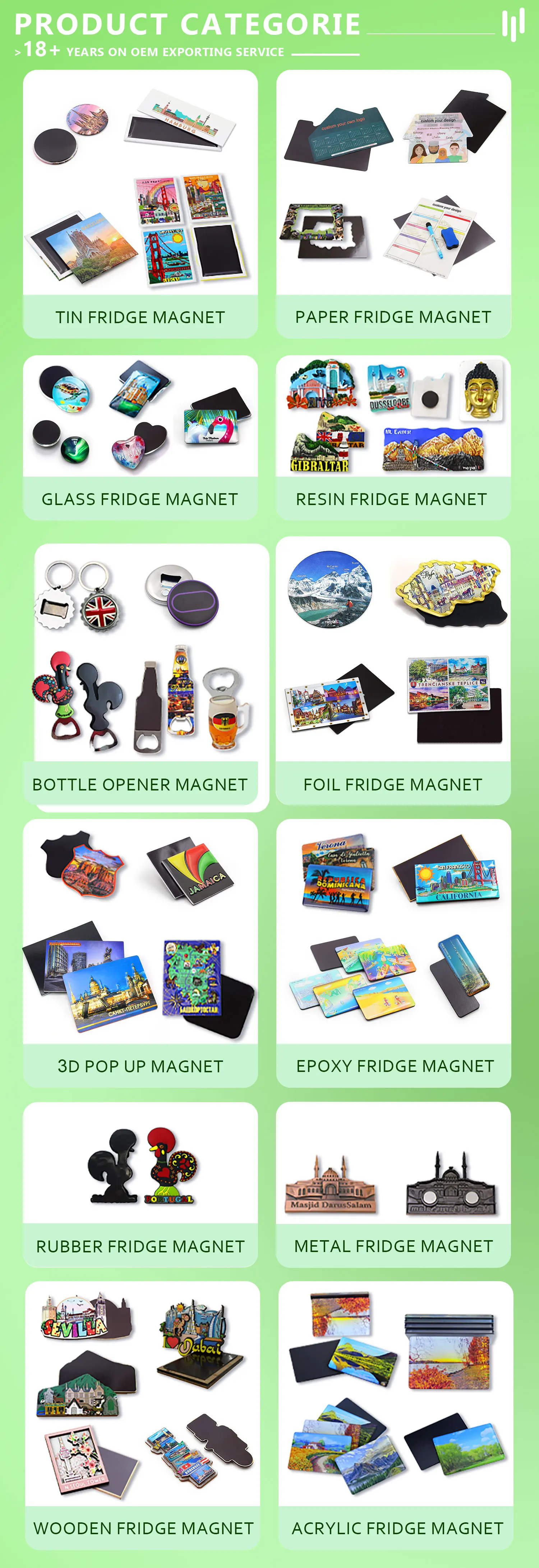 Fridge Magnets Manufacturer From Around The World USA Florida Souvenir Tinplate Metal Fridge Magnets