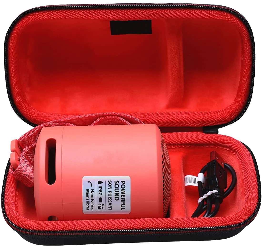 Hot Sale Travel Case For Wireless Speaker Audio Speaker Carry Case Red Portable Speaker EVA Case
