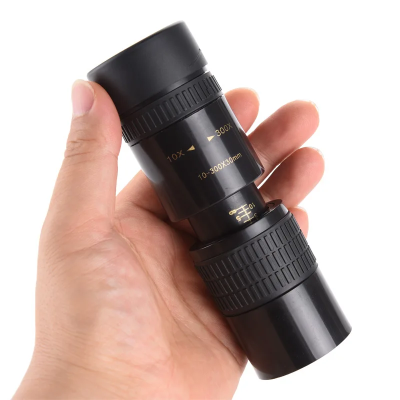 10-300x40 monocular Adjustable Zoom Telescope Camping Hunting Pocket Mini Powerful Extension-Type monocular