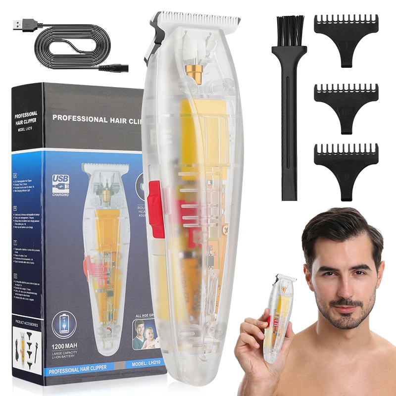 New High Hot Sale Manufacture Led Dispilay Transparent Professional Barber Hair Trimmer Haircut Suitable For Hairdressers
