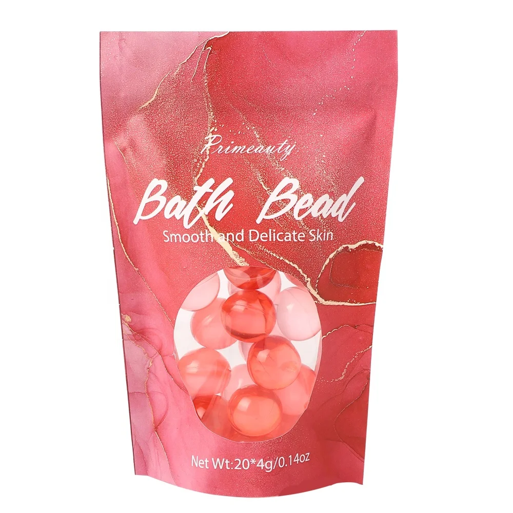 Custom Logo Bath Oil Pearls Essential Oil SPA Body Skin Moisturizing Beads Scented Vegan Wholesale Bath Oil Beads Bath Pearls