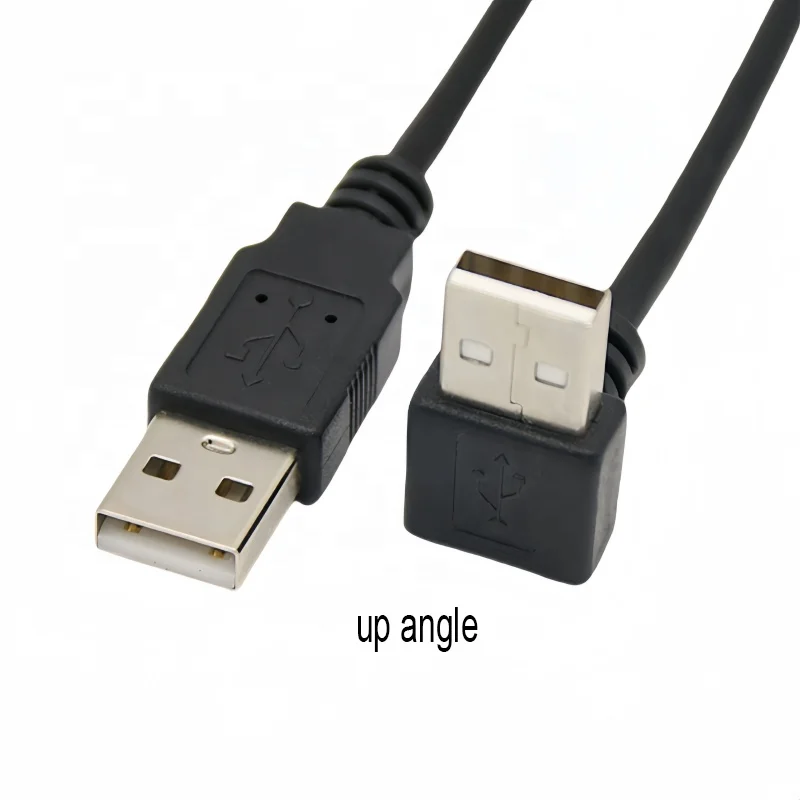 Оригинальный заводской USB-2,0 90 градусов типа папа-папа кабель для передачи данных