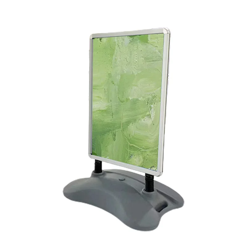 A1 Black hot sale water base custom design outdoor swing advertising board aluminum pavement signs poster stand