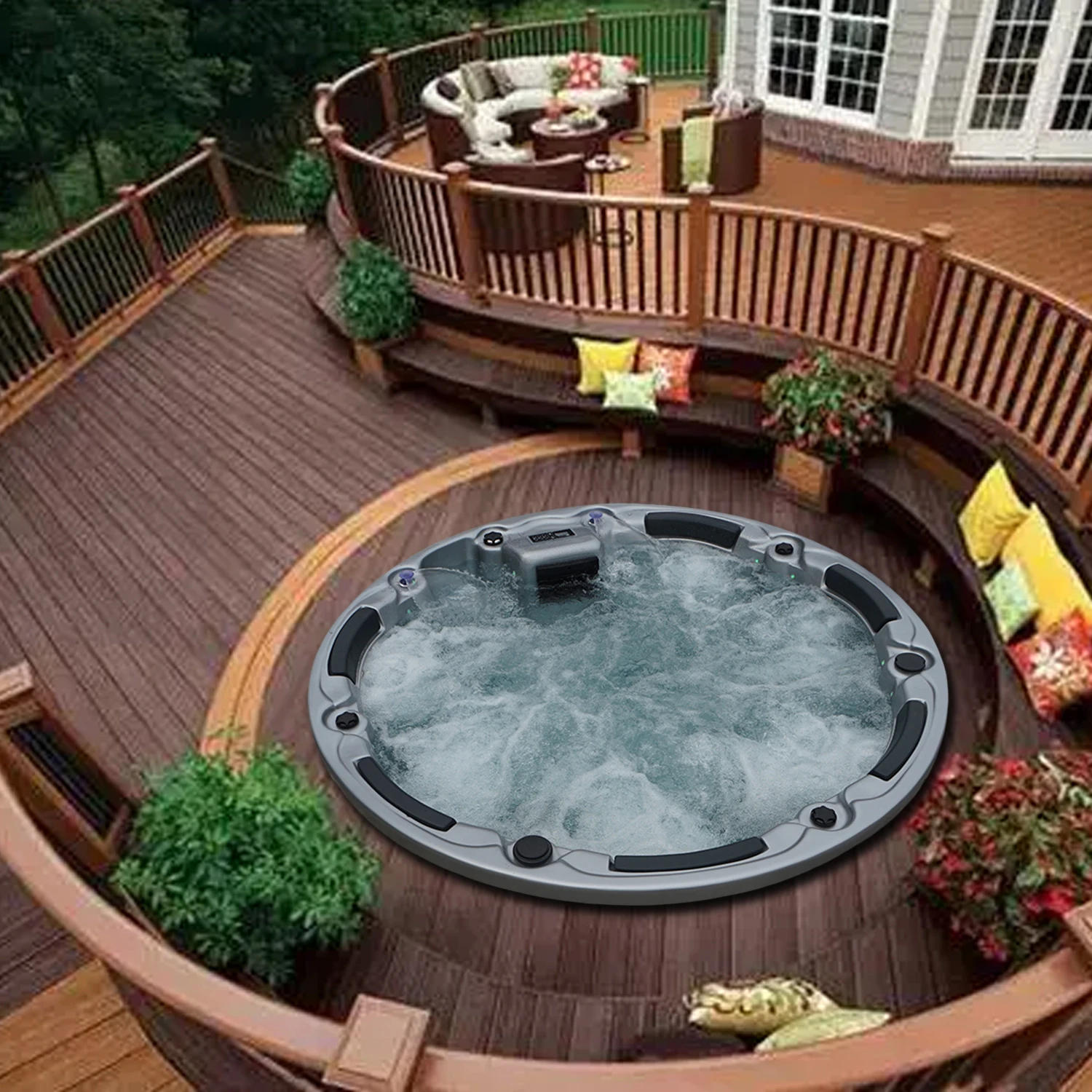 Hot Sale Luxury Round Acrylic Hot Tub Outdoor Spa Tubs Pool Whirlpool Massage Bathtub Relax Swim Spa Pool