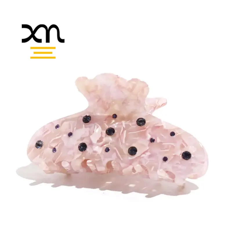china factory direct hair claw clip rhinestone high quality acetate glitter hair claw crystal manufacturer custom hair clam jaw