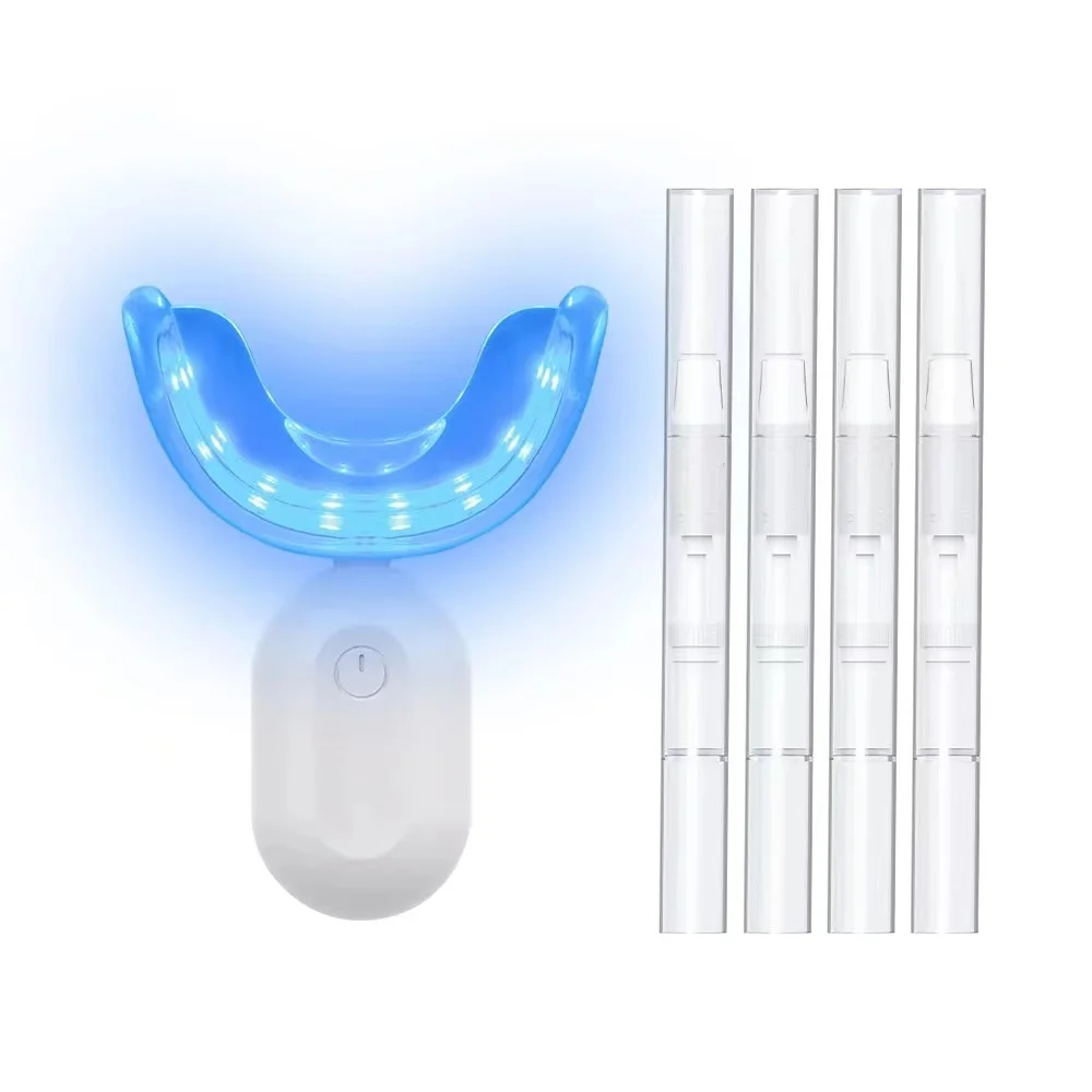 Teeth whitening kit with LED light, 10 minutes non-sensitive fast teeth whitener with 3 types of carbamide peroxide teeth whiten