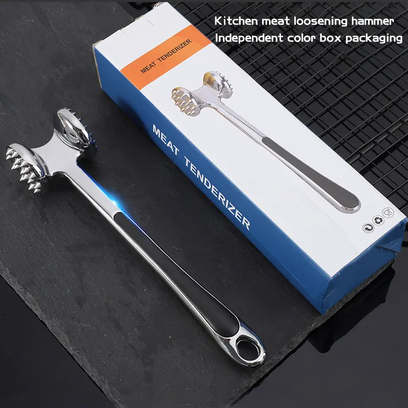 2022 Kitchen tools Zinc alloy loose meat hammer beef hammer steak hammer double side knock tender meat mince meat beater