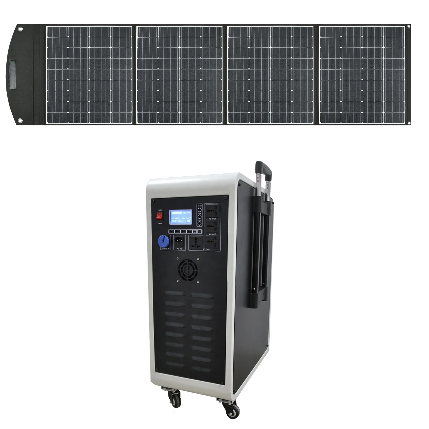 5000w large capacity energy system tragbare kraftwerk power station Lifepo4 battery solar generator portable