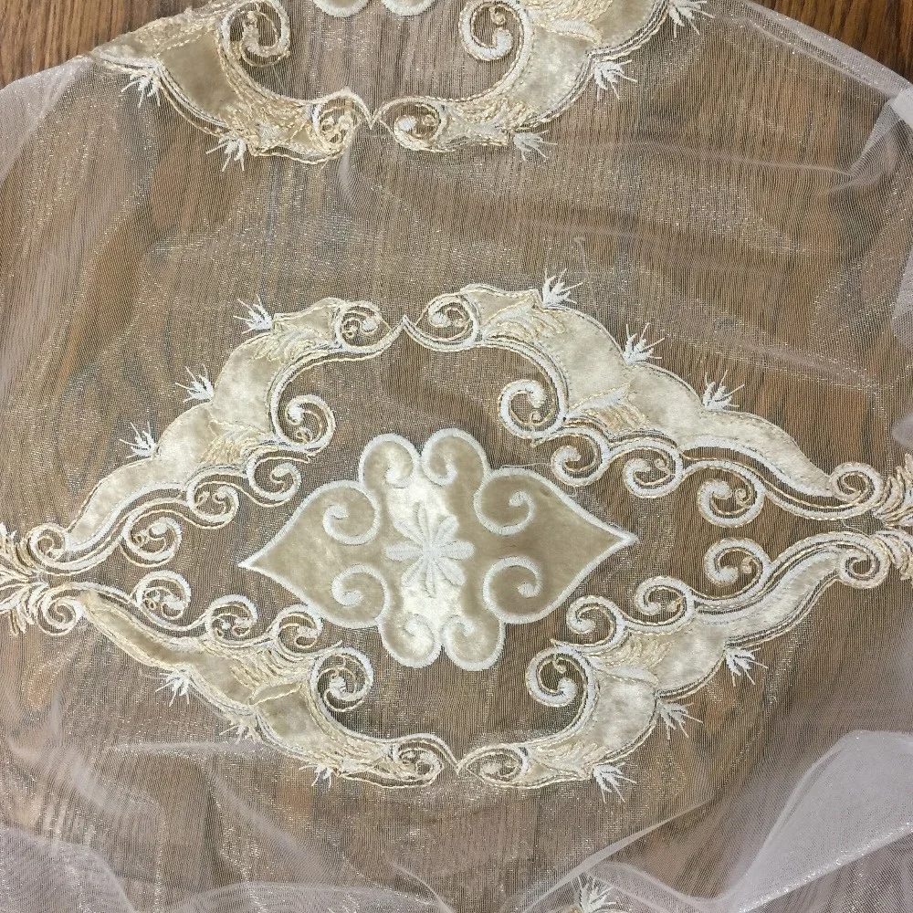 Embroidery Fabrics Good Price of The Velvet Home Textile Woven Mesh Fabric Lightweight Best Price in High Quality Sheer 280 Cm