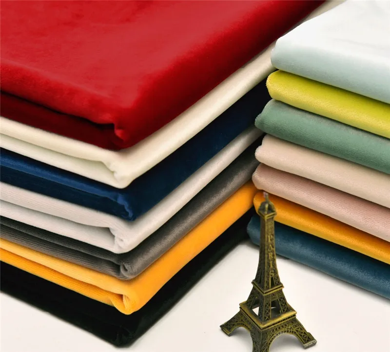 Germany velvet upholstery fabric woven texture soft touch unyielding fluff shinny velvet fabric for background wall