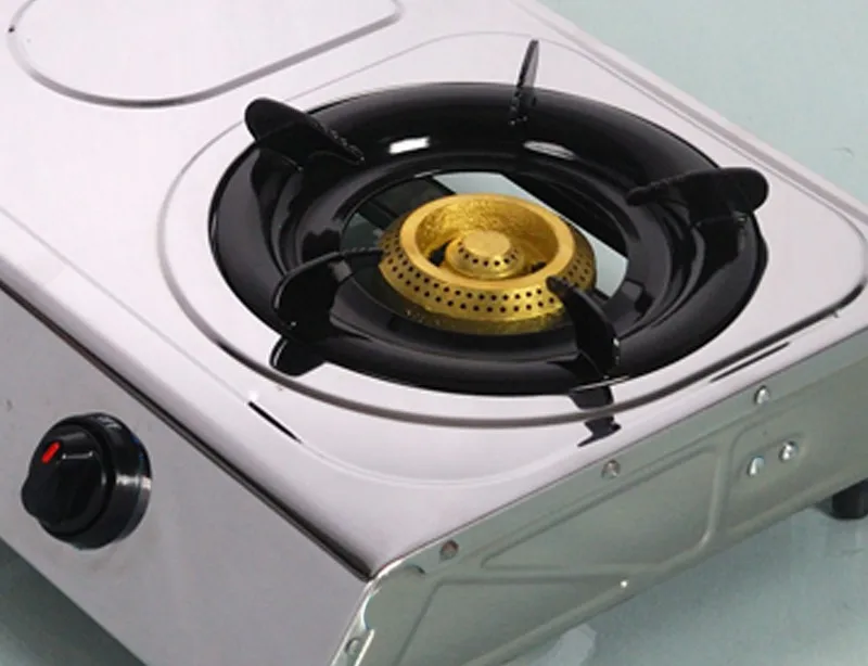 kitchen cooker appliance  lpg stainless steel silver gas stove 2 burner