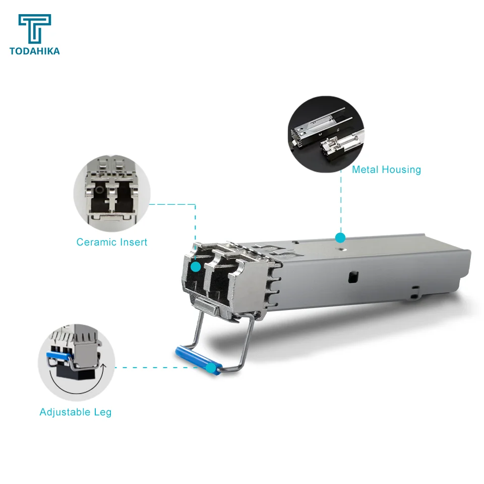 Industrial 100 1000Mbps 1.25 2.5 10 40Gb/s Muti Mode Dual Fiber duplex LC 850nm 1310nm 1490nm 1550nm SFP Module transceiver
